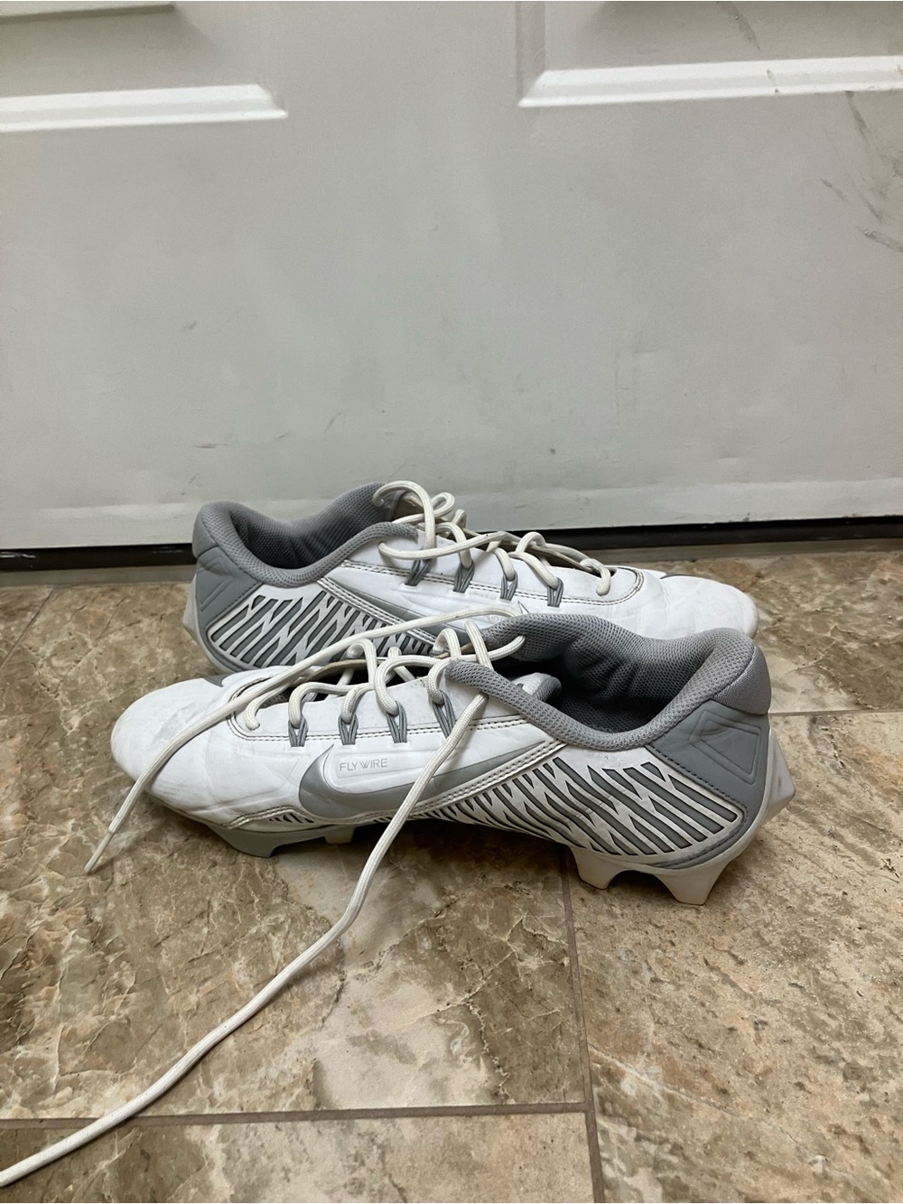 Nike Vapor Edge 360 VC Football Cleats White Grey DO6294-100 Men's Size 10 - Picture 5 of 8